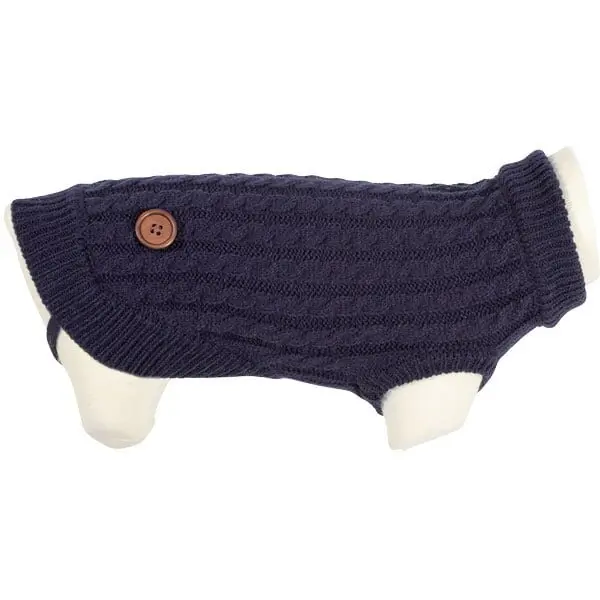 Sweterek dla psa z guzikami granatowy ZOLUX